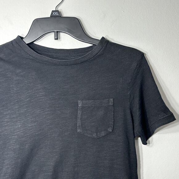 Gap Kids Shirt Boy's Sz M 8-9 Black Pocket Cotton Casual Crew Neck Short Sleeve - Picture 2 of 10